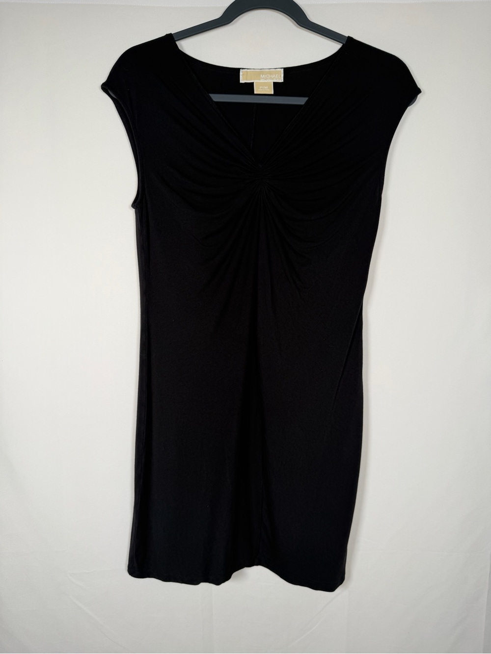 Michael Kors Black Mini Dress with Twist Front